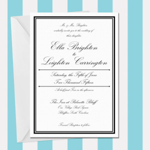 Printable Wedding Invitation , Elegant and Modern , Black and White , Digital Invitation , Customized , Formal and Elegant
