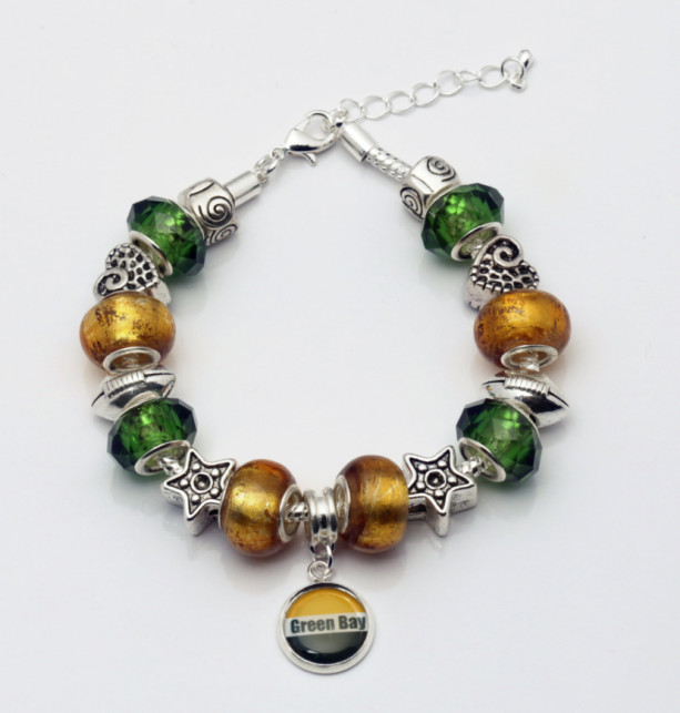 Green Bay, Green Bay Jewelry, Beaded Jewelry, Green Bay Bracelet