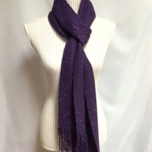 purple sparkle: handwoven scarf
