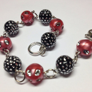 Raspberry Sparkle Bracelet
