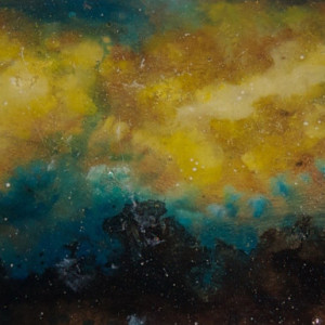Nebula Space Wall Art Resin Painting on Wood 2