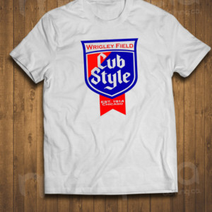 NEW - "Chicago Cubs "Cubs Style" - Old Style Beer Logo T-Shirt