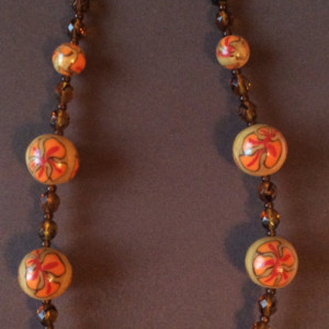 Exquisite Polymer Clay Beaded Necklace