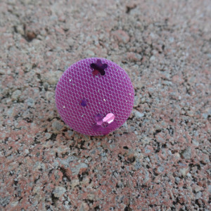 Handmade Purple lace with Stars stud Earrings