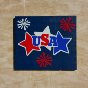 handmade wooden sign, wooden sign, USA sign, 4th of july sign, patriotic sign