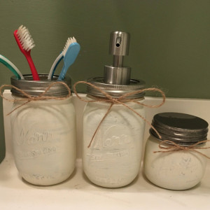 Rustic Bathroom Mason Jars