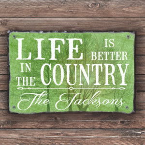 Life Is Better In The City. Personalized Sign. Custom House Sign. Family Name Sign. Outdoor Sign. House Warming Gift.