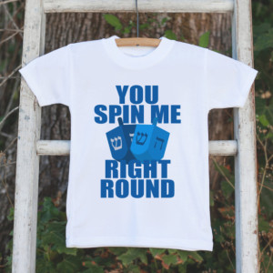 You Spin Me Right Round - Funny Hanukkah Outfit - Kids Hanukkah Onepiece, Shirt - Holiday Outfit - Baby, Toddler, Youth - Hanukkah Gift Idea
