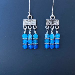 Blue ombré earrings