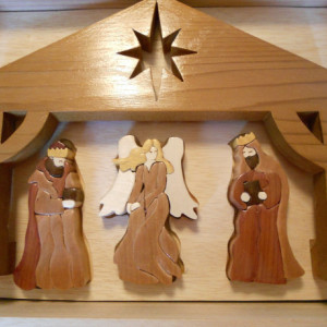 intarsia nativity set