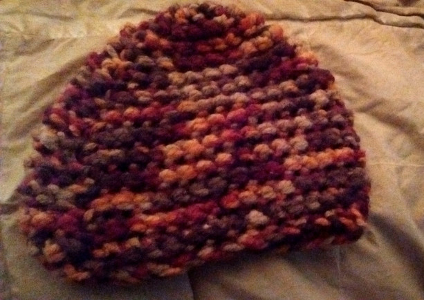 Thick, cozy crochet beanie - Autumn Brilliance