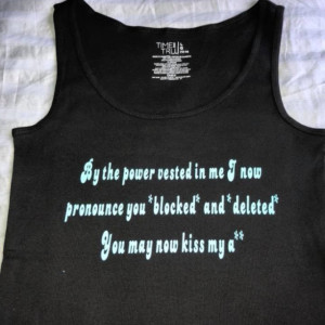 I Now Pronounce You Blocked and Deleted Tank Top size lg