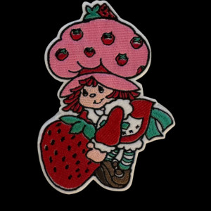 Strawberry Girl Inspired Retro Embroidered Iron On Doll 80’s Gen X Applique’ Patch
