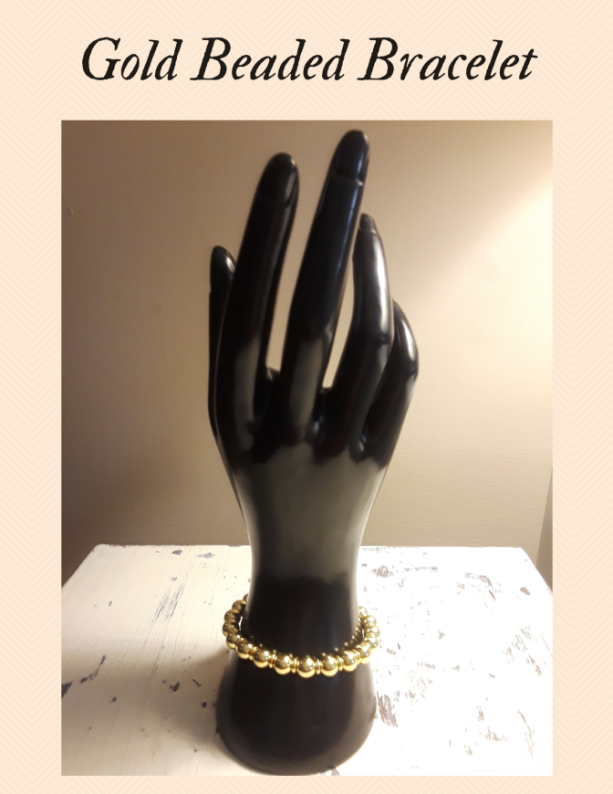 Stretchable Gold Beaded Bracelet