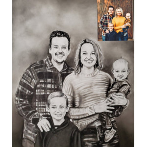 Custom Portrait from Photo, Commissioned Painting, Family or Memorial Portrait, Handmade Personalized Gifts for Mother's Day or Father's Day