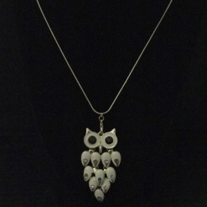BOHO Owl Necklace 18" Gold Chain