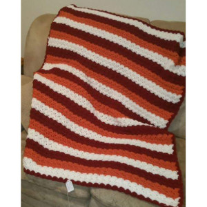 Hand crocheted baby blanket or lap blanket 