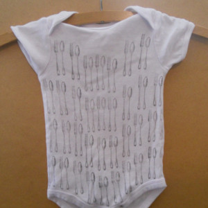 Fork & Spoon Print Onesies and T-Shirts (Kids Sizes)
