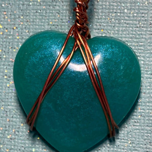 Wire-wrapped Heart Pendant Necklace