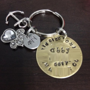 Hand-Stamped Bronze Pet ID Tag
