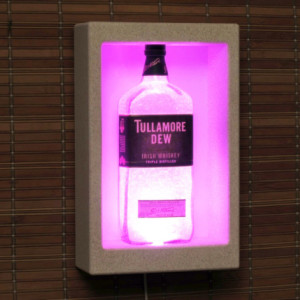Tullamore Dew Irish Whiskey Color Changing Remote Controlled Wall Mount Sconce Liquor Bottle Lamp Bar Light  LED  Man Cave Decor Shadowbox