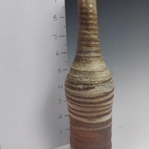 Wood Fired Marbled Clay Bottle