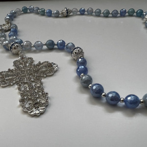Baby Blue Stunning Catholic Rosary