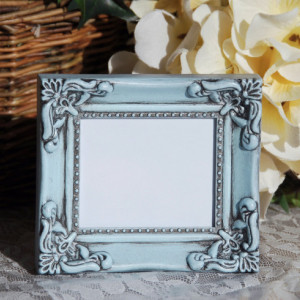 Small ornate frames, Pale vintage baby blue picture frames, Blue wedding decorations, Home decor