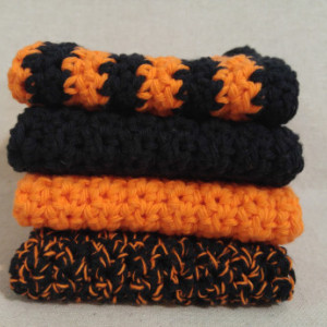 Farmhouse Halloween Decor, Gift for Grandmother, Kitchen Decor, Dish Washing Clothes, Gift for Her, Gift for Mom, Crochet, Fall, Halloween