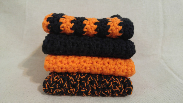 Farmhouse Halloween Decor, Gift for Grandmother, Kitchen Decor, Dish Washing Clothes, Gift for Her, Gift for Mom, Crochet, Fall, Halloween