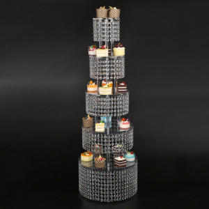 glamorous Cupcake tower - Parties Supplies for a, Birthday Party, Bridal Shower or Wedding 5 Tier made with high clarity genuine crystal