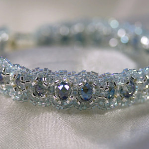 Blue & Silver Woven Bracelet