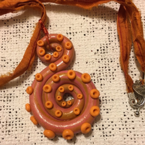 Hand Sculpted Polymer Clay Tentacle Necklace