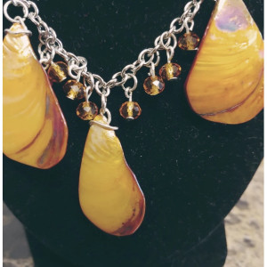 Hand Designed Stainless Steel Seashell Necklace