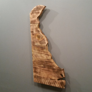 Rustic Delaware State Sign / Plaque, add a heart to your town
