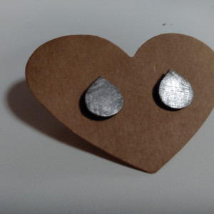 Meteorite earrings Sterling silver studs.