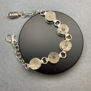 Vintage Czech Glass Button Bracelet