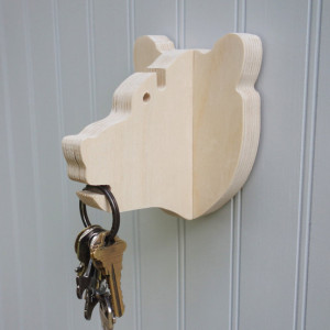 Key hook - Bear head wall hanger for keys, glasses, and sunglasses