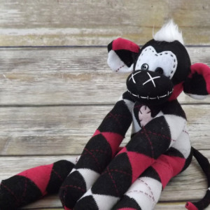 Sock monkey : Kai ~ The original handmade plush animal made by Chiki Monkeys