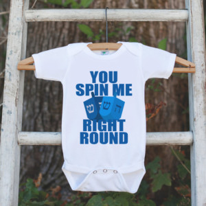 You Spin Me Right Round - Funny Hanukkah Outfit - Kids Hanukkah Onepiece, Shirt - Holiday Outfit - Baby, Toddler, Youth - Hanukkah Gift Idea