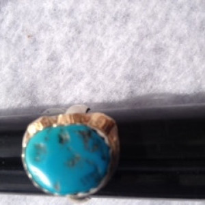  STERLING SILVER W/TURQUOISE RING