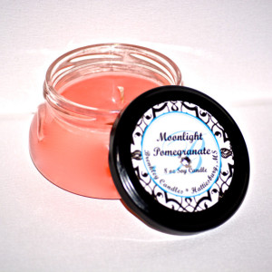Moonlight Pomegranate 8oz 100% Soy Candle