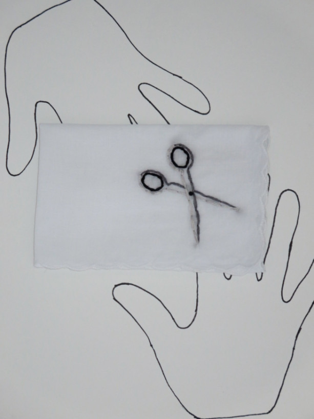 Scissors Embroidery Crafters Gift Designer Keepsake Sewers Totem Handkerchief
