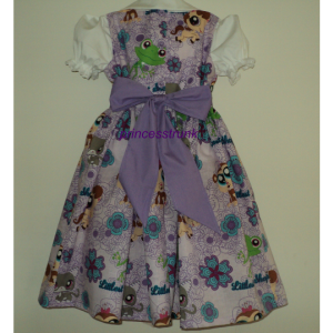 NEW Handmade Hasbro Littlest Pet Shop Lilac Dress Custom Sz 12M-14Yrs