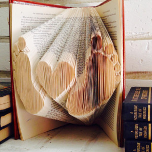 Baby Love Book Origami - Custom Baby Heart Book Art - Baby Gift