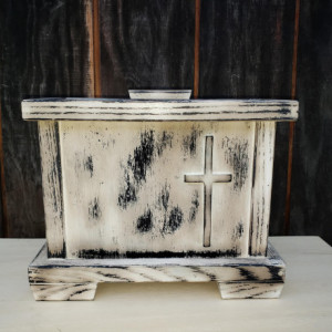 Handmade,Primitive,Distressed,Human Cremation Urn