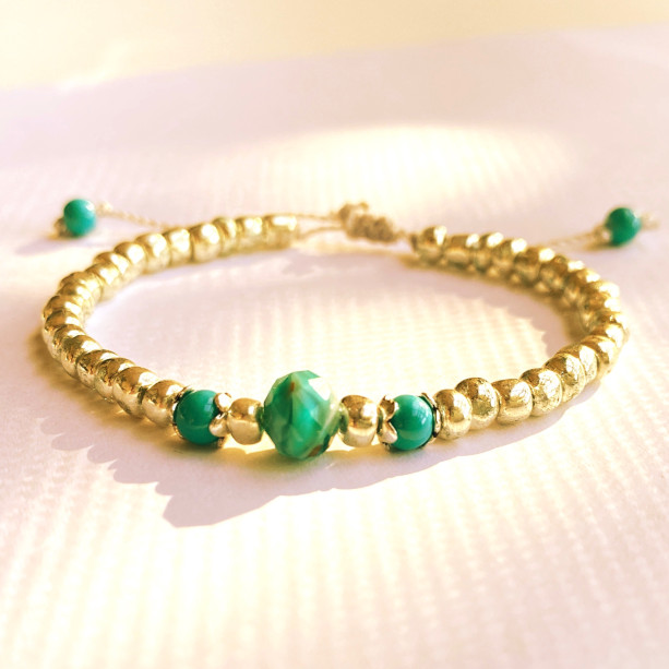 Delicate Silver & Turquoise Pull Bracelet 