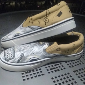 Handpainted Electric Guitar Shoes
