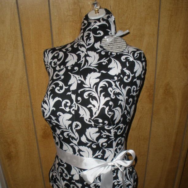 Boutique Dress form designs Life size torso apron, tutu display craft fair increase sales.
