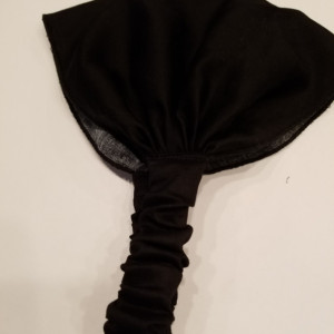 Monique solid black cotton hair accessory headwrap 